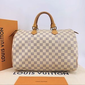 Louis Vuitton Speedy Damier Azur 35 Bag